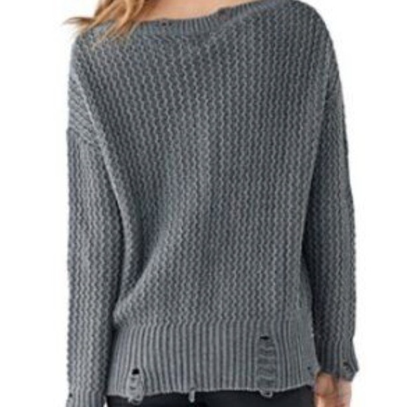 DL1961 Freeman Alley Distressed V-Neck Sweater - Picture 3 of 3